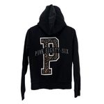 Victoria's Secret Pink Black Leopard Full Zip Hoodie Sz M Photo 2