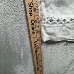 Joie  Cropped Pants 100% Linen White M Drawstring Capri Lace Trim Beach Resort Photo 9