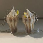 Handmade Yellow Milkshake Earrings Photo 0