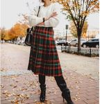 FLORENCE WALSH Vintage Plaid Pleated Wool Kilt Size 14 Red Photo 14