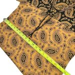 Paisley Print Cotton Band Collar Tapered Tunic Women’s Size Small Black Photo 6