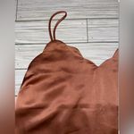 Monteau  Satin Like Los Angeles Scalloped Womens Tank Top Size Medium Photo 1