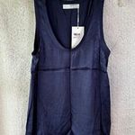 Sophie Rue Basic Satin Tank Navy Women's Size XS NWT Photo 0