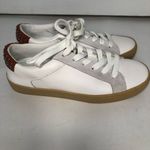 Vince Camuto Milzy women’s size 5.5 silver stud sneakers white brown Photo 6