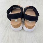 Women's Dr. Scholl's Hey Girl Faux Suede Wedge Sandals Shoes Sz 7 EU 37 Blk Black Photo 7