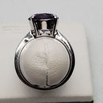 Purple & Silver Tone Ring Purple Size 6 Photo 3