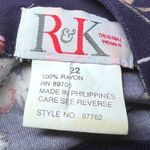 R&K Original Vintage Floral Maxi Dress Womens 22 Blue/Purple Lace Neck Cottage Size undefined Photo 3