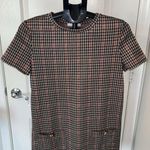 ZARA Plaid Short Sleeve Dress with Pockets Photo 1