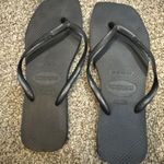 Havaianas Slim Black Flip Flops Size 7/8 Photo 0