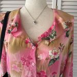 Jonathan Martin Sophisticates by  VTG Rose Patterned Buttoned Collared Blouse Top Photo 2