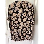 Denim & Flower Women's NWT Button Up Floral Black White Blouse Top Shirt XL Print Collared 0060 Photo 4