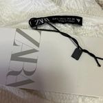 ZARA NEW  White Long Sleeve Textured Knit Cropped Pullover Sweater Top Size L Photo 2