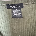 Rue 21  Olive Green Thin Strap Knitted Bodysuit With Snap Closure Sz M NWOT Photo 5