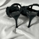 Joie ‎ Braided Black Sandal Heels Size 35.5 Photo 4