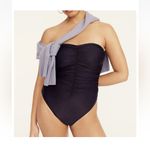 J.Crew Ruched 1 Pc Swimsuit Sweetheart Neckline Sz 22/3X Navy Blue NWT Photo 1