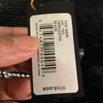 Bebe  Black Clutch with Rhinestone Logo Photo 8