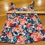 Lands' End Lands’ End women’s floral tankini swim  top size 10 . Photo 1