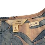 LC Lauren Conrad  Blue/Lilac Tropical Cold Shoulder Top Women's Size Small 60-32 Photo 3