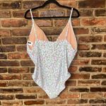 J.Crew NWT Blue Floral Plunge One-Piece Swim Bathing Suit Women's Size 24 Photo 4