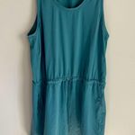 Zella Live In Sleeveless Dress Teal Drawstring Athleisure Athletic Women’s Large Photo 0