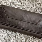 Frye 100% Leather Trifold Snap Closure Melissa Wallet in Carbon Photo 0