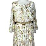Charming Charlie Dress Blouson Bell Sleeve Cream Pink Floral Women’s Size XL Photo 0