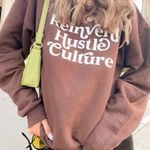 Reinvent Hustle Culture crewneck sweater Brown Size M Photo 0