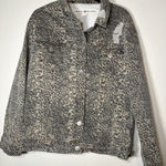 Ashley Mason  Small Distressed Leopard Print Jean Jacket Photo 0