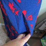 Gap  wrap Navy and Red Floral midi Dress, size large Photo 4