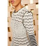 Ulla Johnson Rohan Dress Cream Black Knit Sweater Long Sleeve Ruffle Size Medium Photo 14