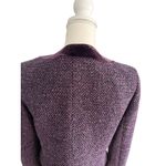 ALBERT NIPON Purple Bow Collar Silk Blend Blazer Jacket Size 10P Photo 8