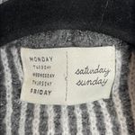 Anthropologie Saturday Sunday | Women’s Oversized Grey Striped Fringe Cardigan Photo 4