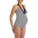 PEZ D'OR Maternity Textured Black & White One Piece Swimsuit Women's XL NWT Photo 7
