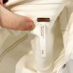 Free People  Dynomite Long Sleeve Denim Snap Button Mini Shirt Dress White Small Photo 3