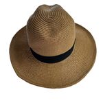 Women's OSFM Beige Paper Braided Fedora With A Bow Band Photo 1