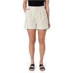 Joie  Pleated High Rise Linen Blend Shorts In Rainy Day Cotton Size L Photo 3