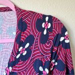 Boden Pink Blue Floral Mini Wrap Dress Womens 6P Classic Fall Casual Modest Photo 1