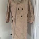 Topshop Gorgeous Tan Long Buttoned Trench Coat Photo 2