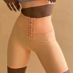 We Wore What NWT Lace-Up Biker Short Peach Cobbler Size XS NEW $68 Photo 0