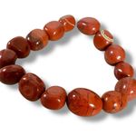 Free People  Ariana Ost Crystal Stone Chunky Bracelet Red Jasper Western Bohemian Photo 6