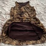 Voir Voir Animal Print Leopard Ruffle Sleeveless Mini Dress, size 14 Photo 4
