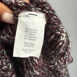 Madewell  Cable Knit Sweater Burgundy Gray Ivory Women's Size‎ M Medium Photo 5