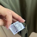 Orvis  Women’s L Army Green Button Down Utility Drawstring Waist Short Dress Photo 7