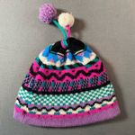 CB Sport Retro women’s Ski Beanie Hat wool knit with Pom Poms Pink Photo 1