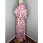 Alicia Bell Phoebe Silk Cotton Midi Dress in Pink‎ Large L Pink Photo 2