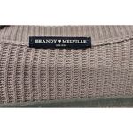 Brandy Melville  Rib V-Neck Sweater Pullover Taupe Purple Photo 4