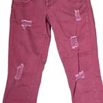 Ymi Wanna Betta Butt? Jeans Size 0 Burgundy Skinny Distressed Stretch 24X24 Photo 2
