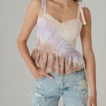 Lucky Brand Eyelet Tie-Dyed Cotton Corset Top, Size XXL New w/Tag Photo 0