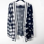 Disney  Minnie Mouse Black White Long Sleeves Mixed Prints Cardigan Sweater 3X Photo 9