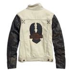 Harley Davidson Harley-Davidson® Women's Leather Sleeve Denim Casual Moto Jacket size XL Photo 1